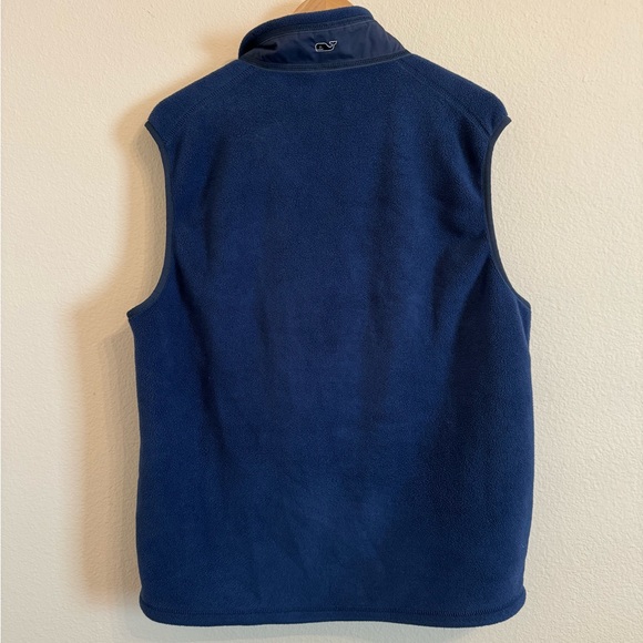 Vineyard Vines Men’s navy Medium Sweater Fleece Vest - Picture 9 of 15